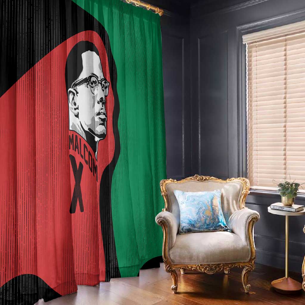 Malcolm X Window Curtain Truth Is on the Side of the Oppressed Quote Civil Rights Tribute - African Pride