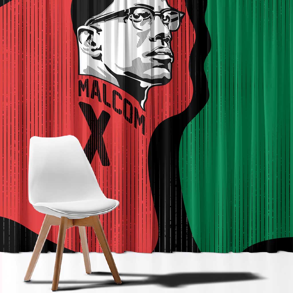Malcolm X Window Curtain Truth Is on the Side of the Oppressed Quote Civil Rights Tribute - African Pride