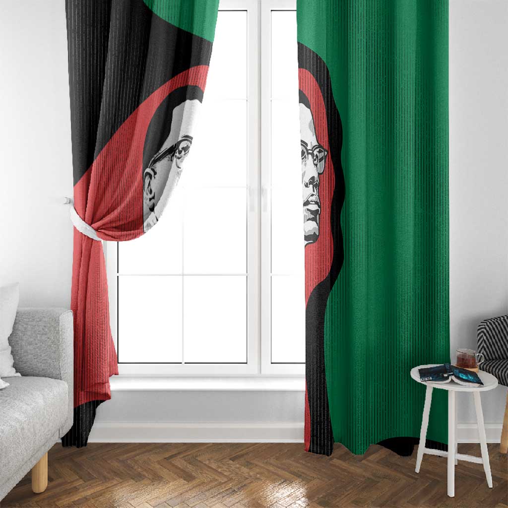 Malcolm X Window Curtain Truth Is on the Side of the Oppressed Quote Civil Rights Tribute - African Pride