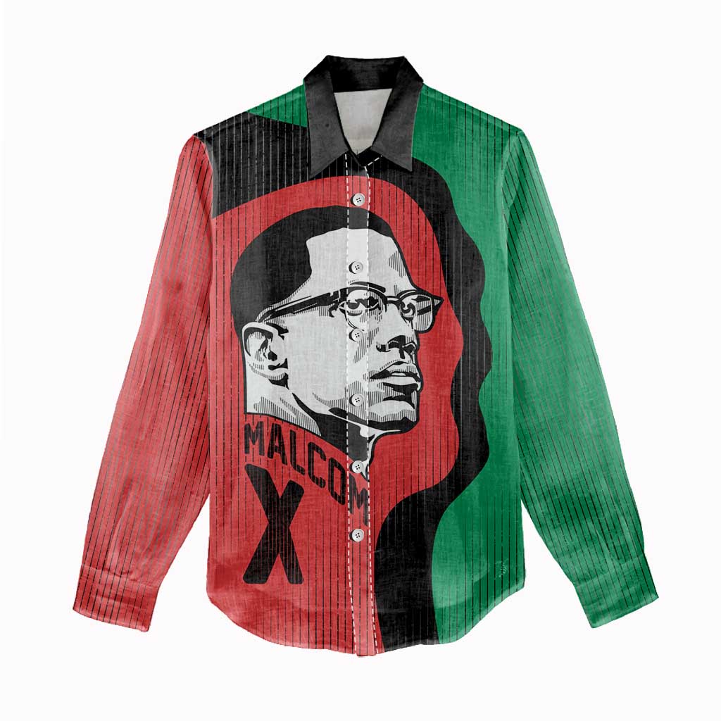 Malcolm X Women Casual Shirt Truth Is on the Side of the Oppressed Quote Civil Rights Tribute - African Pride