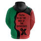 Malcolm X Zip Hoodie Truth Is on the Side of the Oppressed Quote Civil Rights Tribute - African Pride