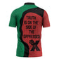 Malcolm X Zipper Polo Shirt Truth Is on the Side of the Oppressed Quote Civil Rights Tribute - African Pride