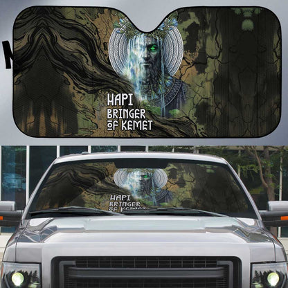Hapi Egyptian Auto Sun Shade Bringer of Kemet Nature Spirit Flowing Water and Earth Harmony