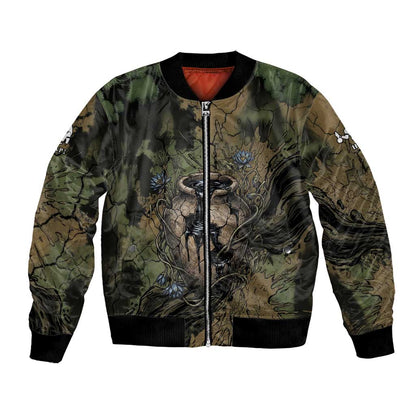 Hapi Egyptian Bomber Jacket Bringer of Kemet Nature Spirit Flowing Water and Earth Harmony