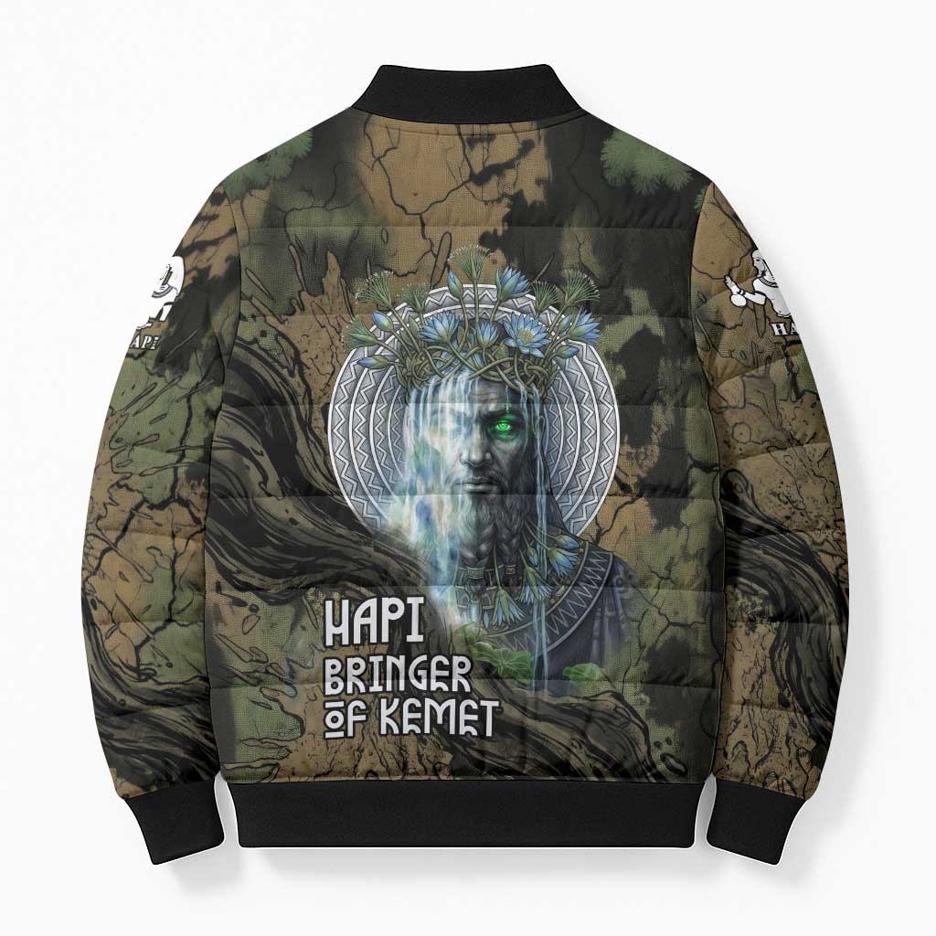 Hapi Jacket Hapi Egyptian Bomber Puffer Jacket Bringer of Kemet Nature Spirit ...