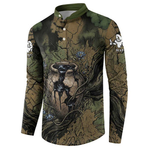 Hapi Egyptian Button Sweatshirt Bringer of Kemet Nature Spirit Flowing Water and Earth Harmony