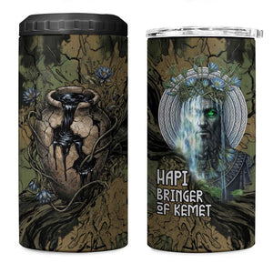 Hapi Egyptian 4 in 1 Can Cooler Tumbler Bringer of Kemet Nature Spirit Flowing Water and Earth Harmony