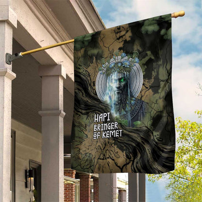 Hapi Egyptian Garden Flag Bringer of Kemet Nature Spirit Flowing Water and Earth Harmony