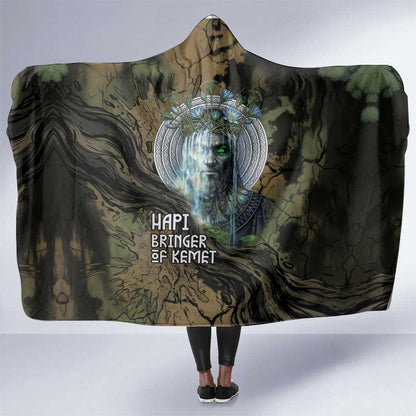 Hapi Egyptian Hooded Blanket Bringer of Kemet Nature Spirit Flowing Water and Earth Harmony