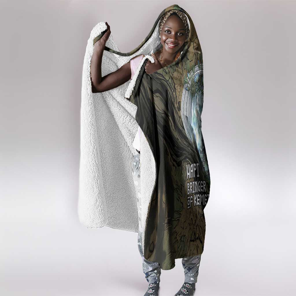 Hapi Egyptian Hooded Blanket Bringer of Kemet Nature Spirit Flowing Water and Earth Harmony