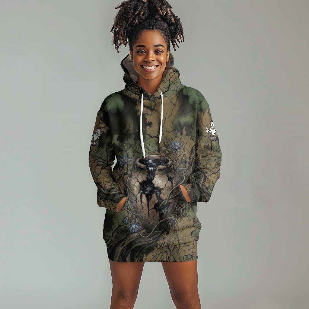 Hapi Egyptian Hoodie Dress Bringer of Kemet Nature Spirit Flowing Water ...