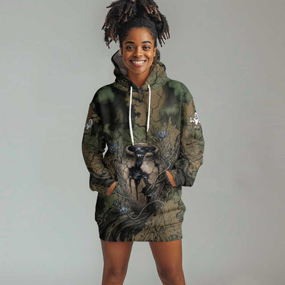 Hapi Egyptian Hoodie Dress Bringer of Kemet Nature Spirit Flowing Water and Earth Harmony