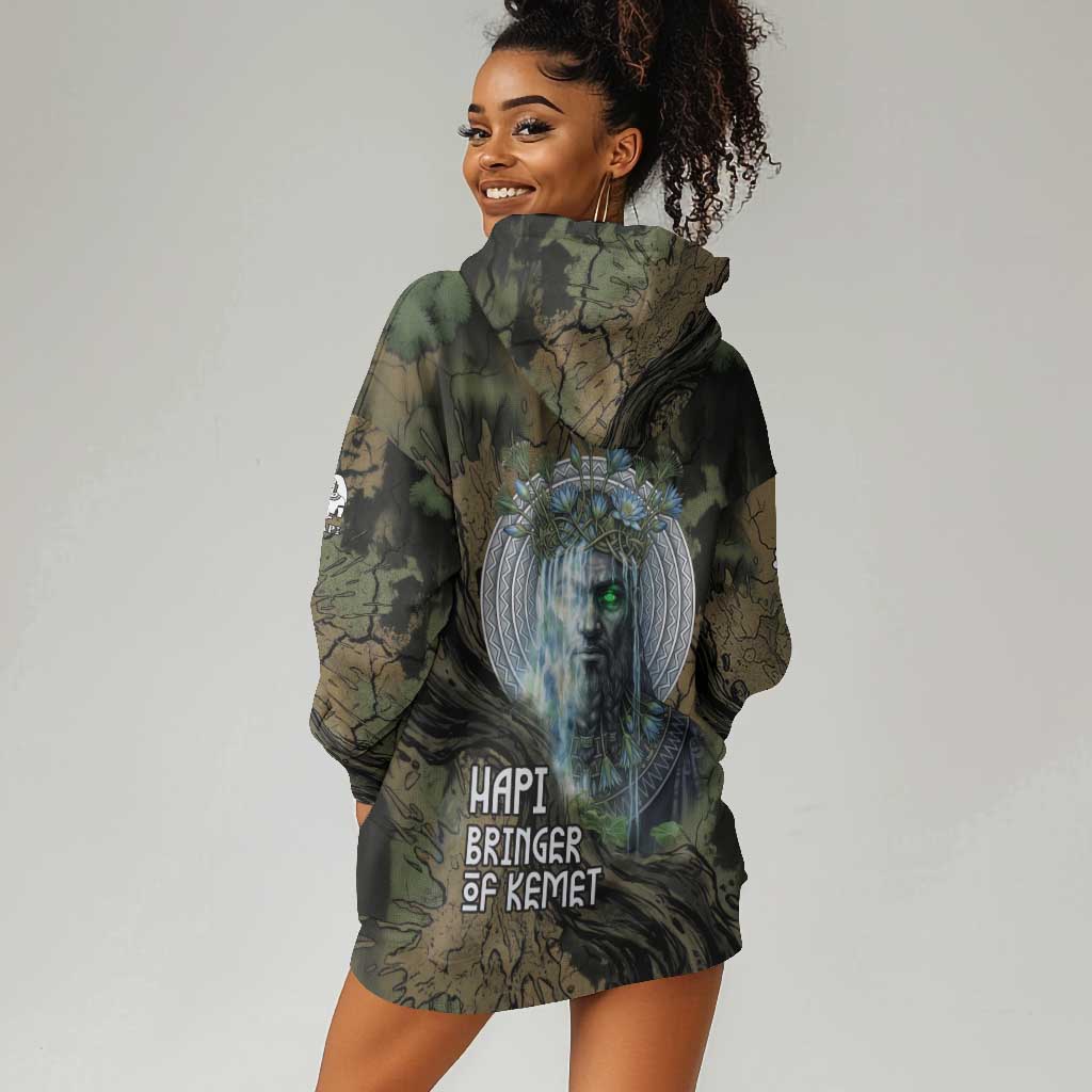 Hapi Egyptian Hoodie Dress Bringer of Kemet Nature Spirit Flowing Water and Earth Harmony