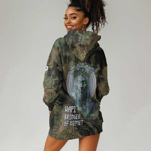 Hapi Egyptian Hoodie Dress Bringer of Kemet Nature Spirit Flowing Water and Earth Harmony