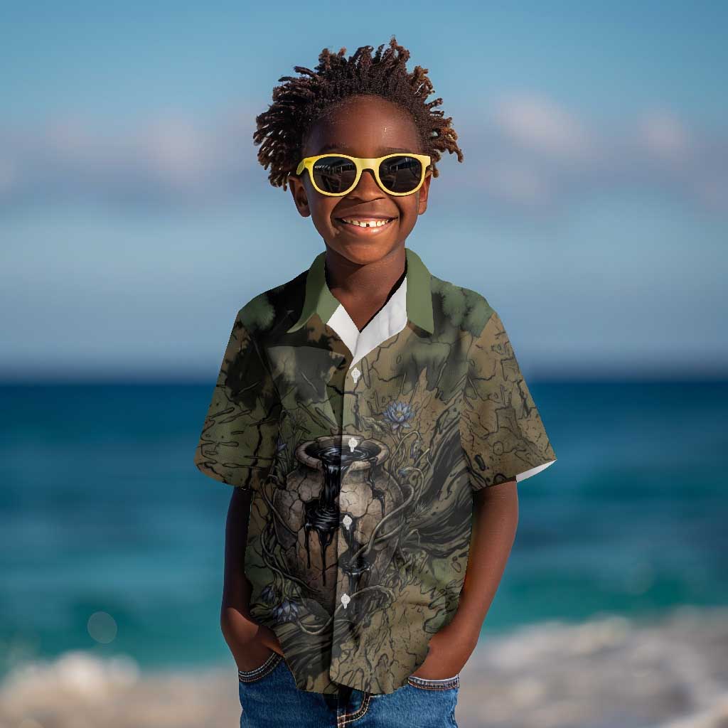 Hapi Egyptian Kid Hawaiian Shirt Bringer of Kemet Nature Spirit Flowing Water and Earth Harmony