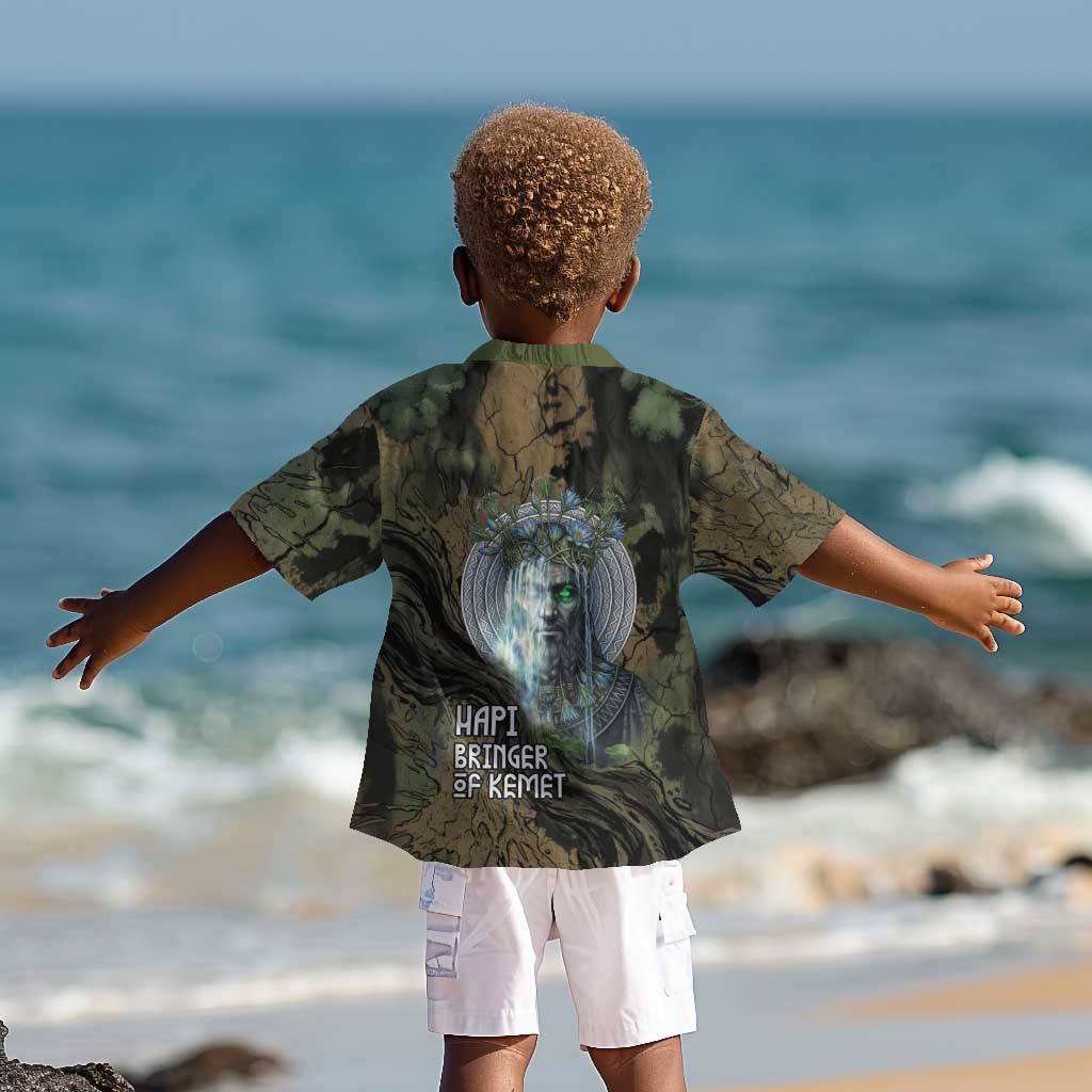 Hapi Egyptian Kid Hawaiian Shirt Bringer of Kemet Nature Spirit Flowing Water and Earth Harmony