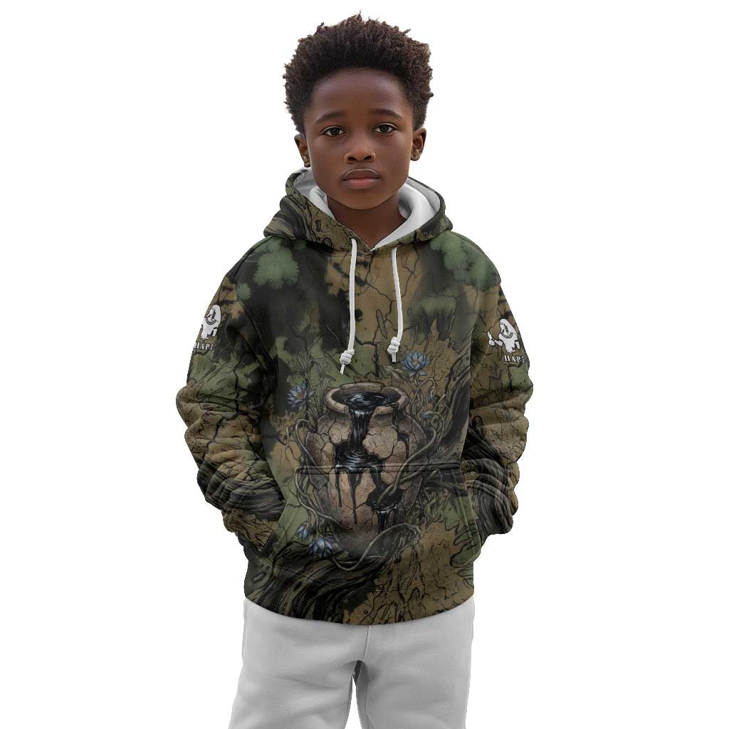 Hapi Egyptian Kid Hoodie Bringer of Kemet Nature Spirit Flowing Water and Earth Harmony