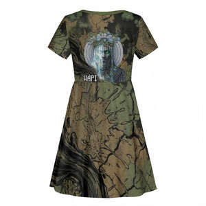 Hapi Egyptian Kid Short Sleeve Dress Bringer of Kemet Nature Spirit Flowing Water and Earth Harmony