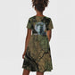 Hapi Egyptian Kid Short Sleeve Dress Bringer of Kemet Nature Spirit Flowing Water and Earth Harmony