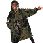 Hapi Egyptian Kid Wearable Blanket Hoodie Bringer of Kemet Nature Spirit Flowing Water and Earth Harmony