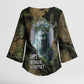 Hapi Egyptian Kimono Sleeve Blouse Bringer of Kemet Nature Spirit Flowing Water and Earth Harmony