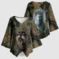 Hapi Egyptian Kimono Sleeve Blouse Bringer of Kemet Nature Spirit Flowing Water and Earth Harmony