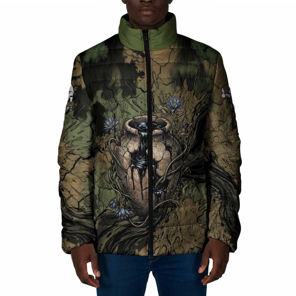 Hapi Egyptian Padded Jacket Bringer of Kemet Nature Spirit Flowing Water and Earth Harmony