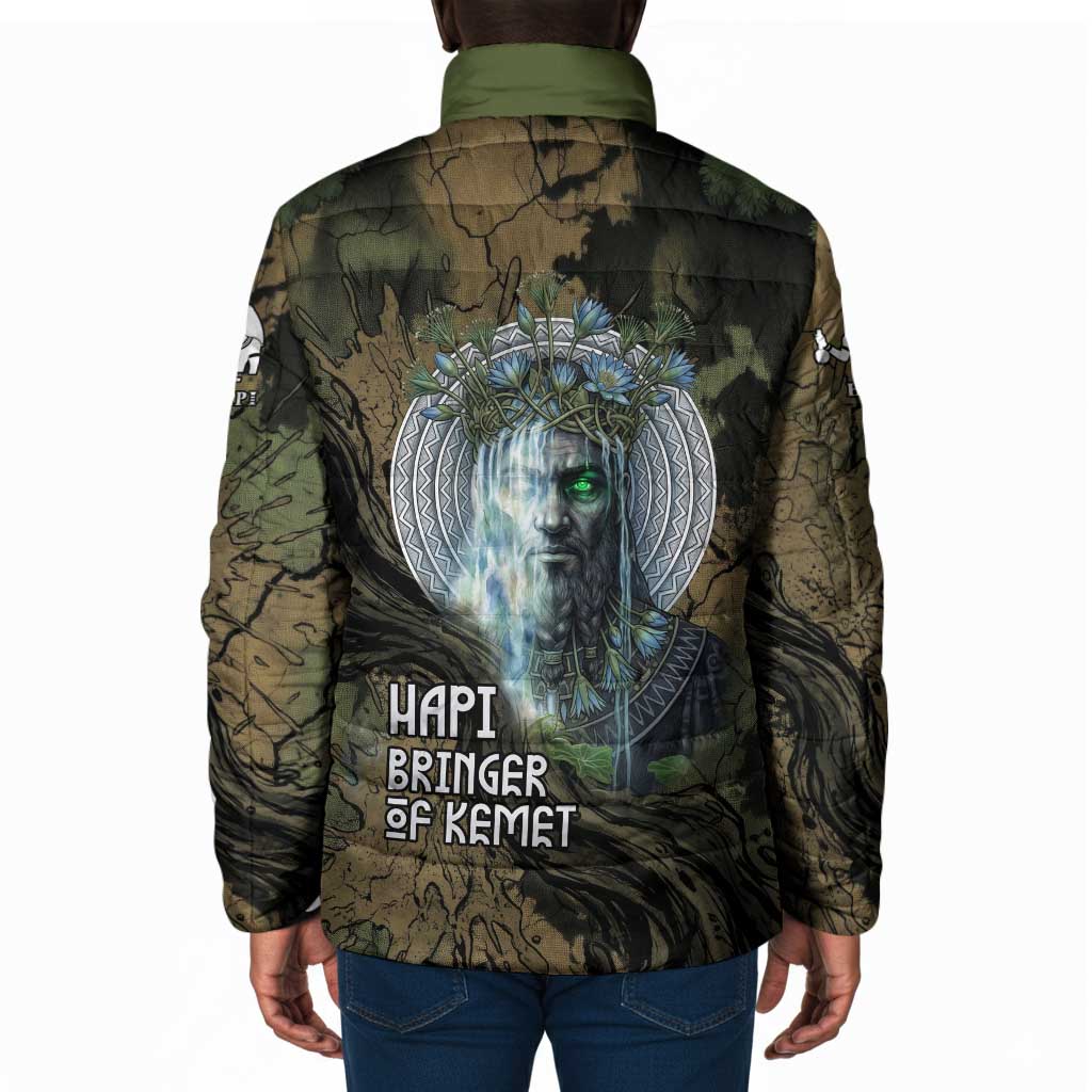 Hapi Egyptian Padded Jacket Bringer of Kemet Nature Spirit Flowing Water and Earth Harmony