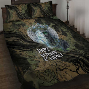 Hapi Egyptian Quilt Bed Set Bringer of Kemet Nature Spirit Flowing Water and Earth Harmony