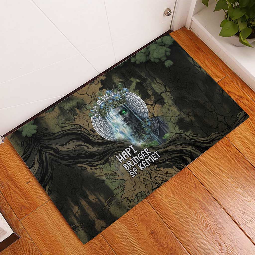 Hapi Egyptian Rubber Doormat Bringer of Kemet Nature Spirit Flowing Water and Earth Harmony