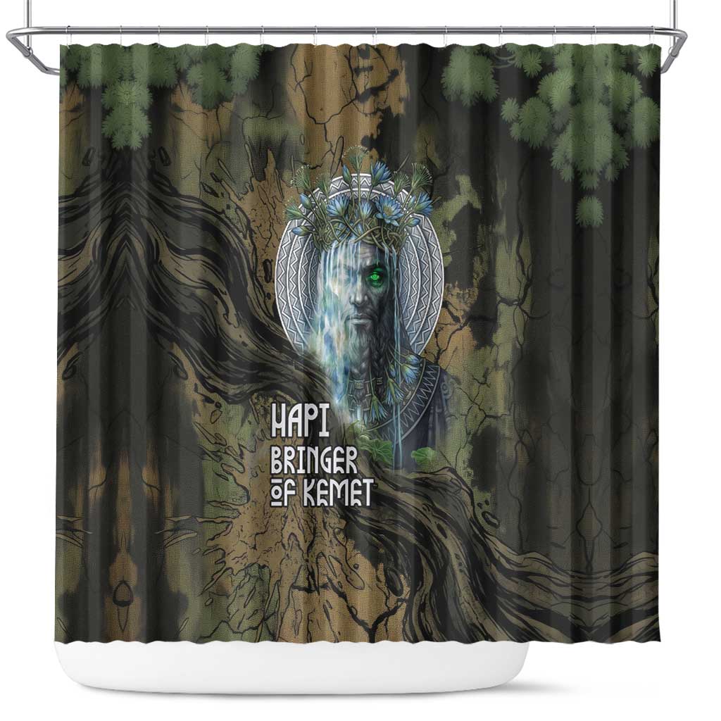Hapi Egyptian Shower Curtain Bringer of Kemet Nature Spirit Flowing Water and Earth Harmony