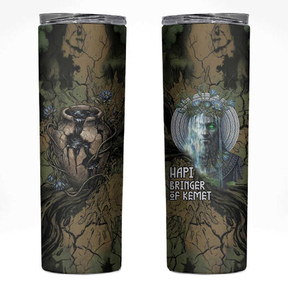Hapi Egyptian Skinny Tumbler Bringer of Kemet Nature Spirit Flowing Water and Earth Harmony