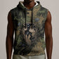Hapi Egyptian Sleeveless Hoodie Bringer of Kemet Nature Spirit Flowing Water and Earth Harmony