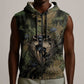 Hapi Egyptian Sleeveless Zip Hoodie Bringer of Kemet Nature Spirit Flowing Water and Earth Harmony