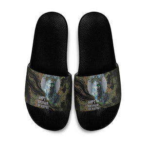 Hapi Egyptian Slide Sandals Bringer of Kemet Nature Spirit Flowing Water and Earth Harmony