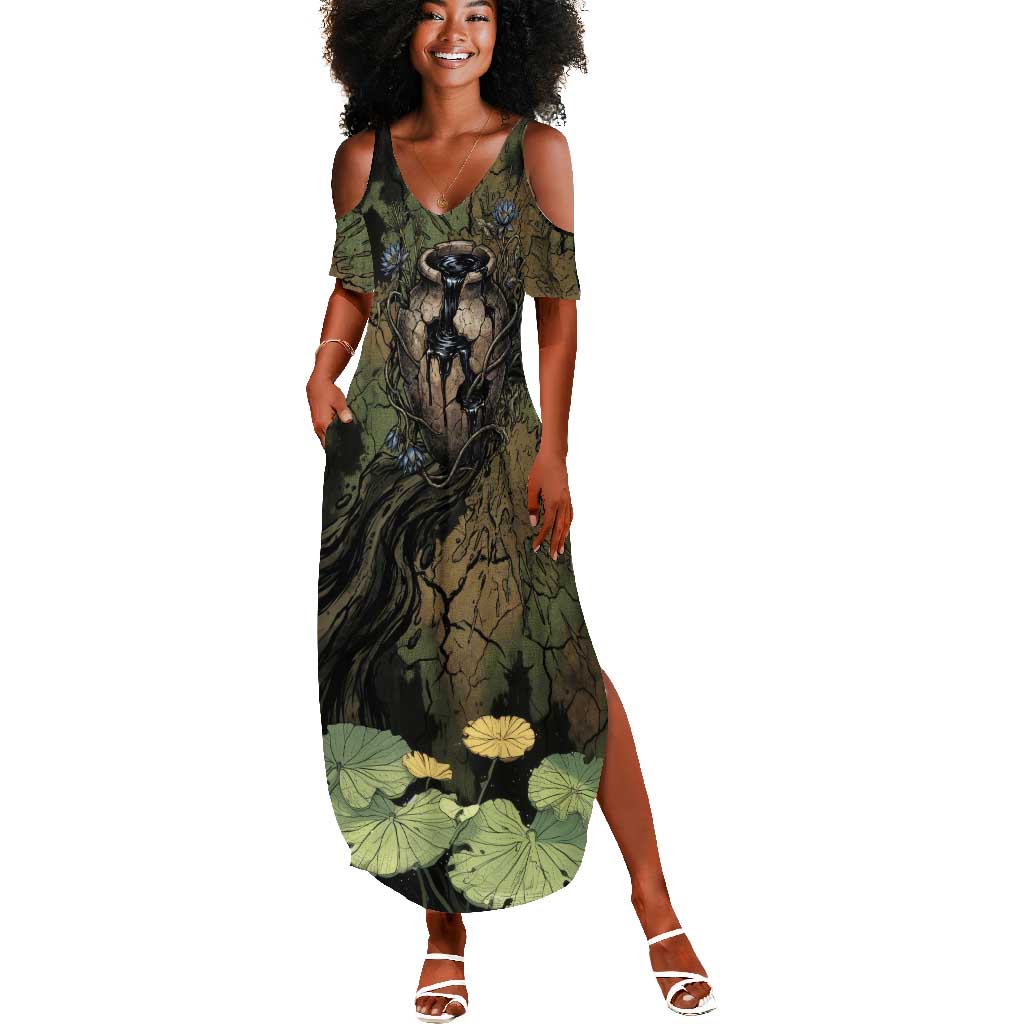 Hapi Egyptian Summer Maxi Dress Bringer of Kemet Nature Spirit Flowing Water and Earth Harmony