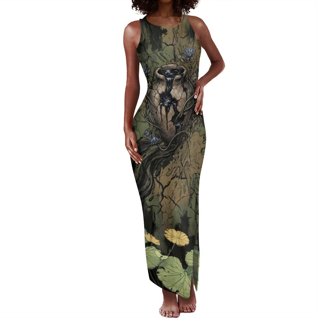 Hapi Egyptian Tank Maxi Dress Bringer of Kemet Nature Spirit Flowing Water and Earth Harmony