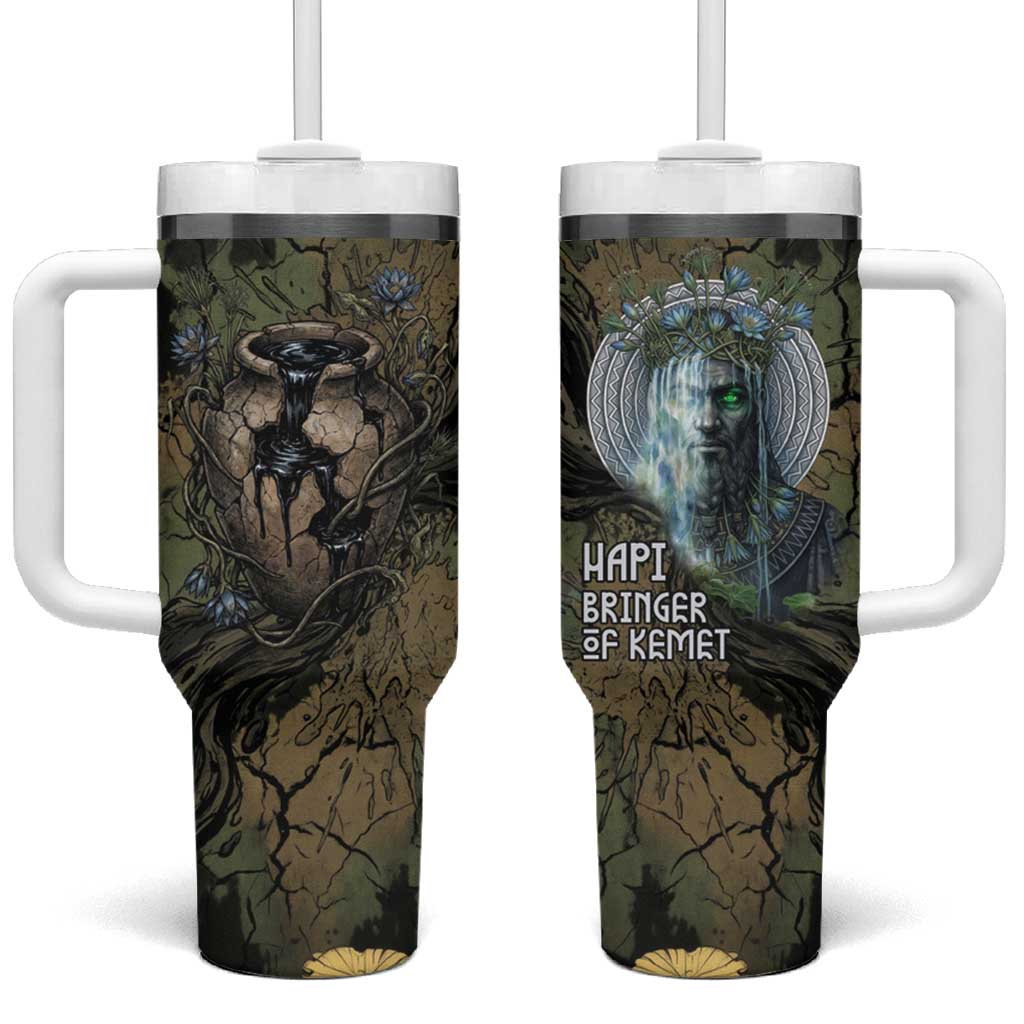 Hapi Egyptian Tumbler With Handle Bringer of Kemet Nature Spirit Flowing Water and Earth Harmony