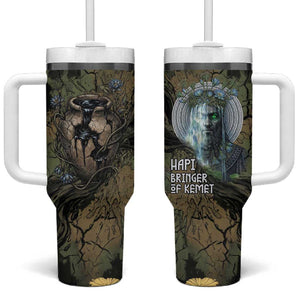 Hapi Egyptian Tumbler With Handle Bringer of Kemet Nature Spirit Flowing Water and Earth Harmony