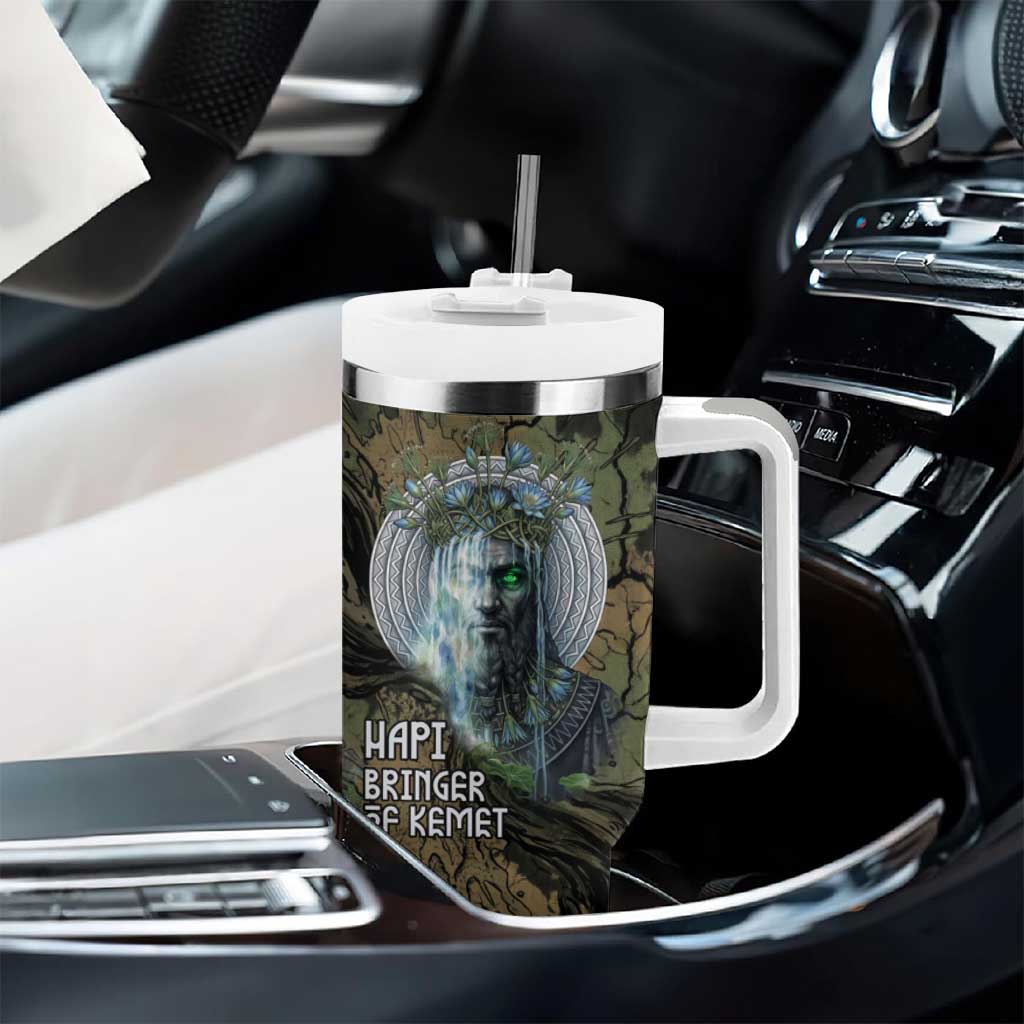 Hapi Egyptian Tumbler With Handle Bringer of Kemet Nature Spirit Flowing Water and Earth Harmony