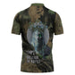 Hapi Egyptian Zipper Polo Shirt Bringer of Kemet Nature Spirit Flowing Water and Earth Harmony