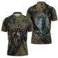 Hapi Egyptian Zipper Polo Shirt Bringer of Kemet Nature Spirit Flowing Water and Earth Harmony