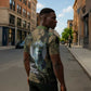 Hapi Egyptian Zipper Polo Shirt Bringer of Kemet Nature Spirit Flowing Water and Earth Harmony