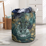 Egyptian Hapi Laundry Basket God of the Nile Ankh Symbol Lotus Flowers and Sacred River Energy
