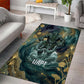 Egyptian Hapi Area Rug God of the Nile Ankh Symbol Lotus Flowers and Sacred River Energy