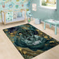 Egyptian Hapi Area Rug God of the Nile Ankh Symbol Lotus Flowers and Sacred River Energy