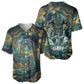 Egyptian Hapi Baseball Jersey God of the Nile Ankh Symbol Lotus Flowers and Sacred River Energy