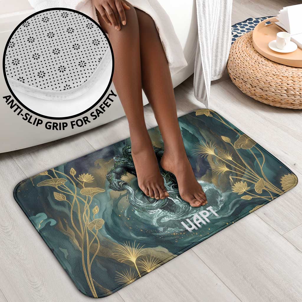 Egyptian Hapi Bathroom Set God of the Nile Ankh Symbol Lotus Flowers and Sacred River Energy