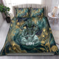 Egyptian Hapi Bedding Set God of the Nile Ankh Symbol Lotus Flowers and Sacred River Energy