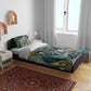Egyptian Hapi Bedding Set God of the Nile Ankh Symbol Lotus Flowers and Sacred River Energy